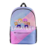 Lankybox 3D Backpack Oxford School Bag Teenager Girl Child Travel Bag