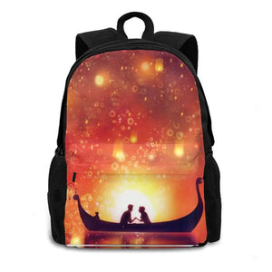 Teen College Student Backpack Laptop Travel Bags with Lantern Theme