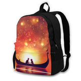 Teen College Student Backpack Laptop Travel Bags with Lantern Theme