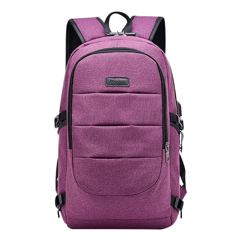 Business Travel Laptop Backpack with USB Charging Port, Gray