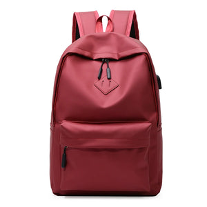 College Laptop Backpack USB Charging Port Waterproof School Bags