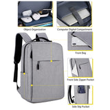Laptop Backpack with USB Charging Port Water Resistant Outdoor Sports Daypack