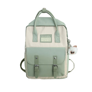 Travel Laptop Backpack with Plush Pendant - Durable School Daypack