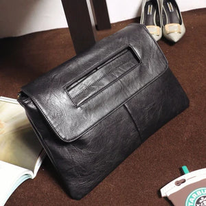 Women's PU Leather Laptop Bag Crossbody Shoulder Messenger Clutches