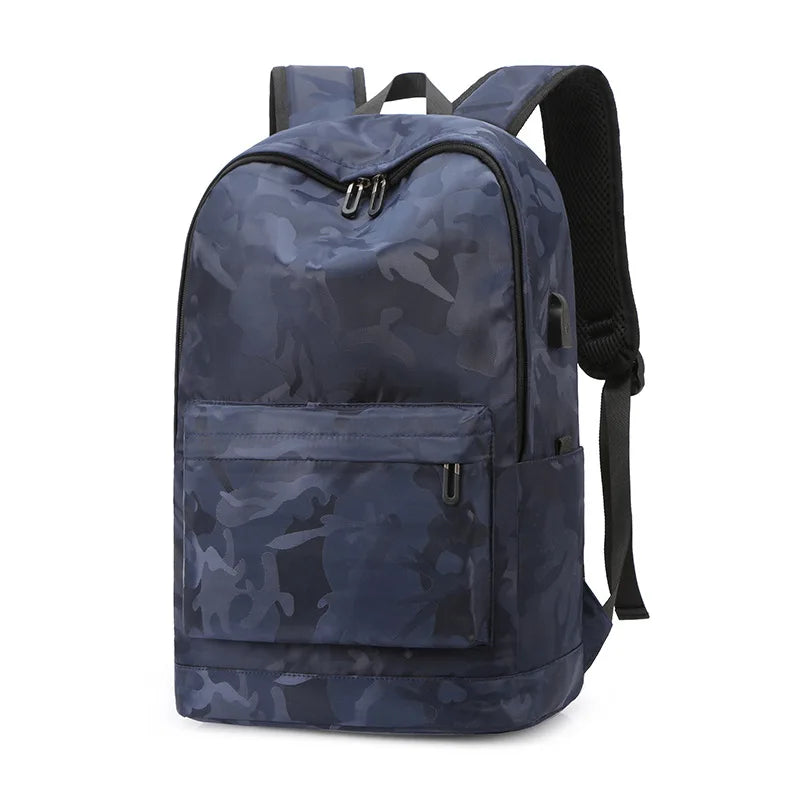 Camouflage Laptop Backpack, Anti Theft, Unisex Travel Shoulder Bag