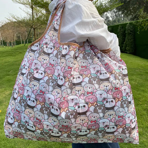 Large Reusable Grocery Bags 50lb Tote Bags Women's Shoulder Bags