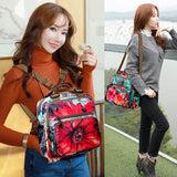 Large Baby Diaper Bag Backpack Waterproof Flowers Printing Handbag
