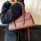 PU Leather Shoulder Bags Western Style Handbags For Women