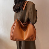 Large Women's Shoulder Bag Casual Tote Bag Pu Leather Crossbody