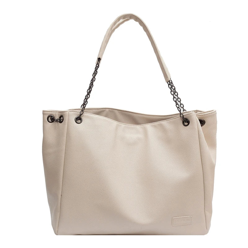 Large Women's Shoulder Bag Casual Tote Bag Pu Leather Crossbody