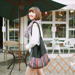 Bohemian Vintage Women Shoulder Bag Cotton Canvas Bag