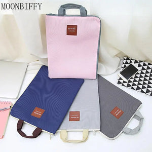 Large Canvas A4 File Folder Business Briefcase