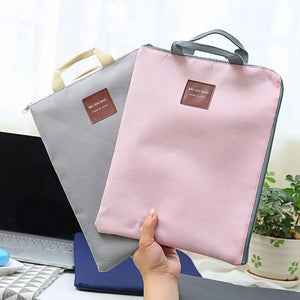 Large Canvas A4 File Folder Document Bag Business Briefcase Paper Storage