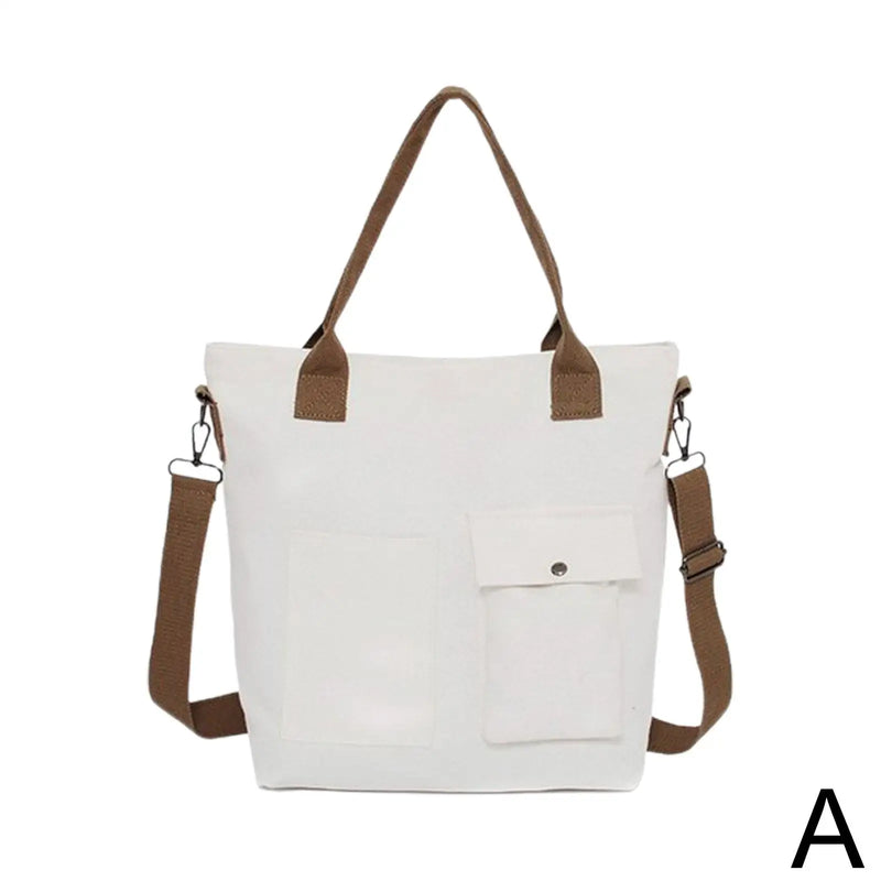 Canvas Handbag Vintage Large Capacity Multi-Pocket Cross