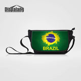 Brazil National Flag Print Canvas Messenger Bag