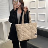 Large Canvas Shoulder Bags for Women Soft Cotton Shopper Shopping Bags