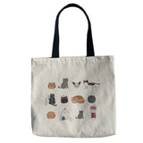 Japanese Cartoon Canvas Tote Bag Eco Reusable Shopper Shoulder Bag