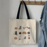 Japanese Cartoon Canvas Tote Bag Eco Reusable Shopper Shoulder Bag