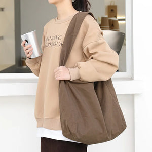 Large Canvas Women Shoulder Shopper Bag Fabric Cotton Cloth Shopping Bag