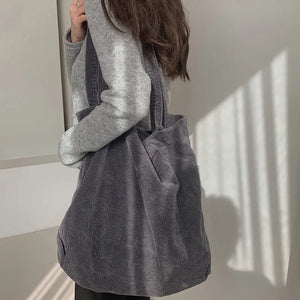 Large Canvas Women Shoulder Shopper Bag for Woman Female Handbags