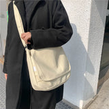 Large Canvas Women's Crossbody Bag Big Cotton Cloth Shoulder Satchel Bag