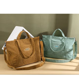 Large Capacity Women Travel Duffel Corduroy Shoulder Bags Storage