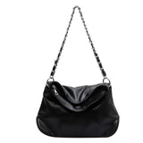 Large Capacity Shoulder Bag PU Leather Chains Retro Messenger Female Handbag Tot