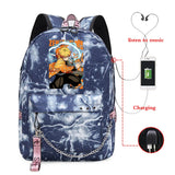 Large Capacity Backpack Demon Slayer Anime School Bag Female Camping Bag Harajuk