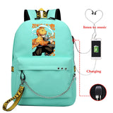 Large Capacity Backpack Demon Slayer Anime School Bag Female Camping Bag Harajuk