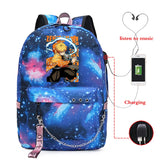 Large Capacity Backpack Demon Slayer Anime School Bag Female Camping Bag Harajuk