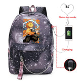 Large Capacity Backpack Demon Slayer Anime School Bag Female Camping Bag Harajuk