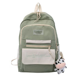 Large Capacity Nylon College Bookbag for Teen Girls