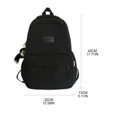 Large Capacity Nylon College Bookbag for Student Teenagers Girls