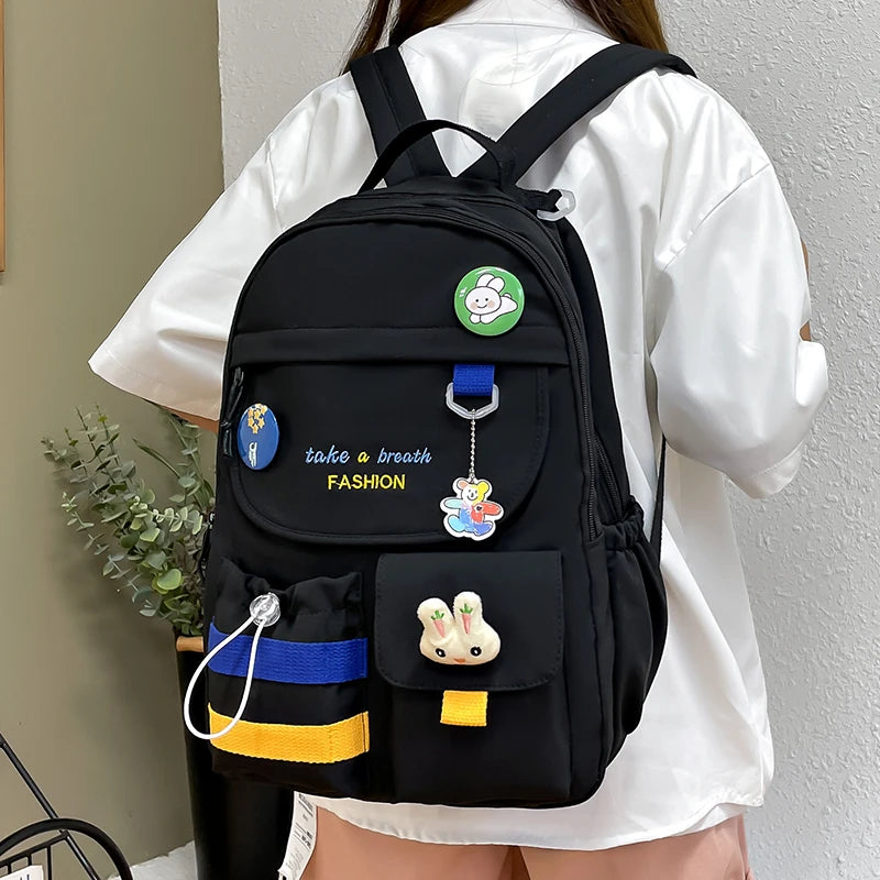Women's Large Capacity Backpack Japanese Schoolbag Waterproof Rucksack