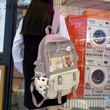 Large Capacity Women's Canvas Backpack for Traveling and Shopping