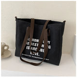 Large Capacity Canvas Shoulder Bag for Women All-match Tote Handbag