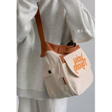 Large Capacity Women's Messenger Bag with Contrast Design