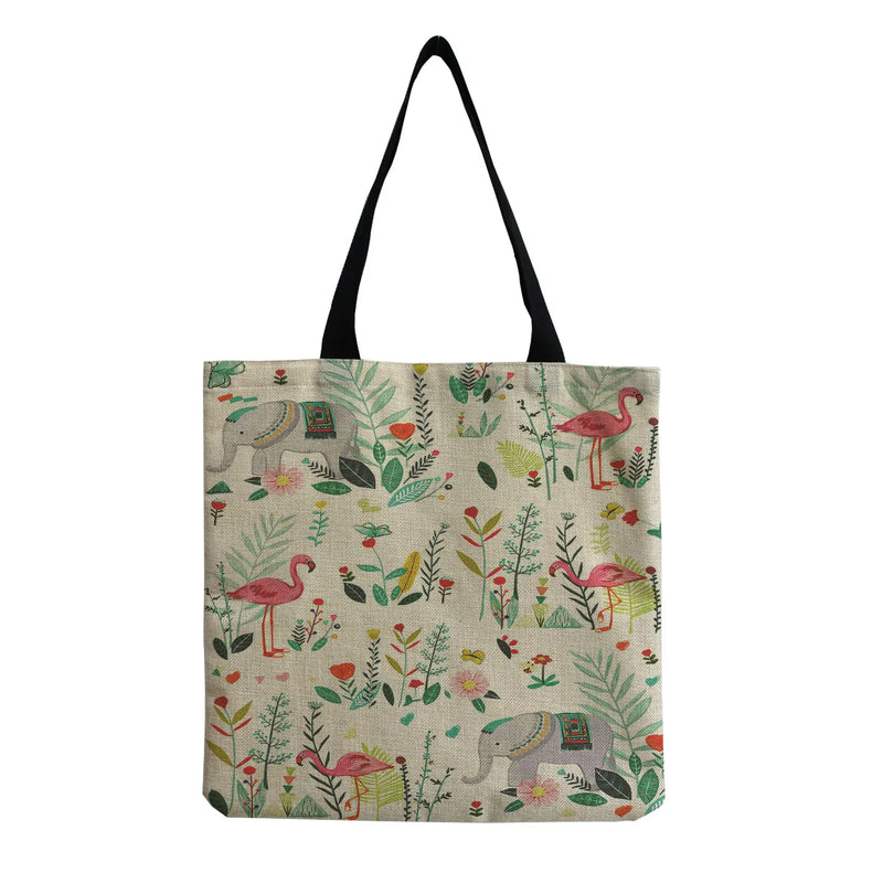 Colorful Cartoon Animal Print Bag for Women
