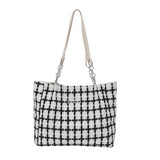 Plaid Commuter Tote Bag Women Shoulder Bag Ladies Hand Bags