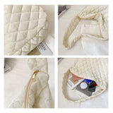 Quilted Shoulder Bag Large Capacity Crossbody Handbag Female Shopper Winter Warm