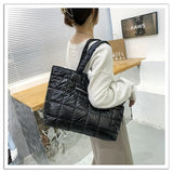 Quilted Tote Bag Lightweight Nylon Women Shoulder Bag Satchel Sac Femme