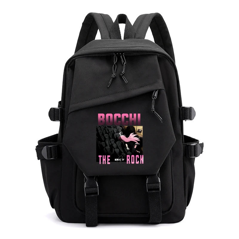 Large Capacity Bocchi The Rock Anime School Bag Female Camping Bag