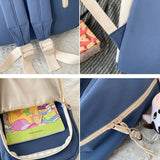 Large Capacity Multi-Pocket Nylon Backpack Travel Rucksack