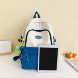 Large Capacity Nylon Backpack with Pendant Rucksack