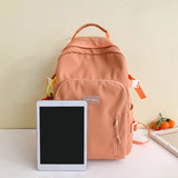 Large Capacity Nylon Backpack with Pendant for Student Teenagers