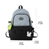 Large Capacity Nylon Backpack with Pendant