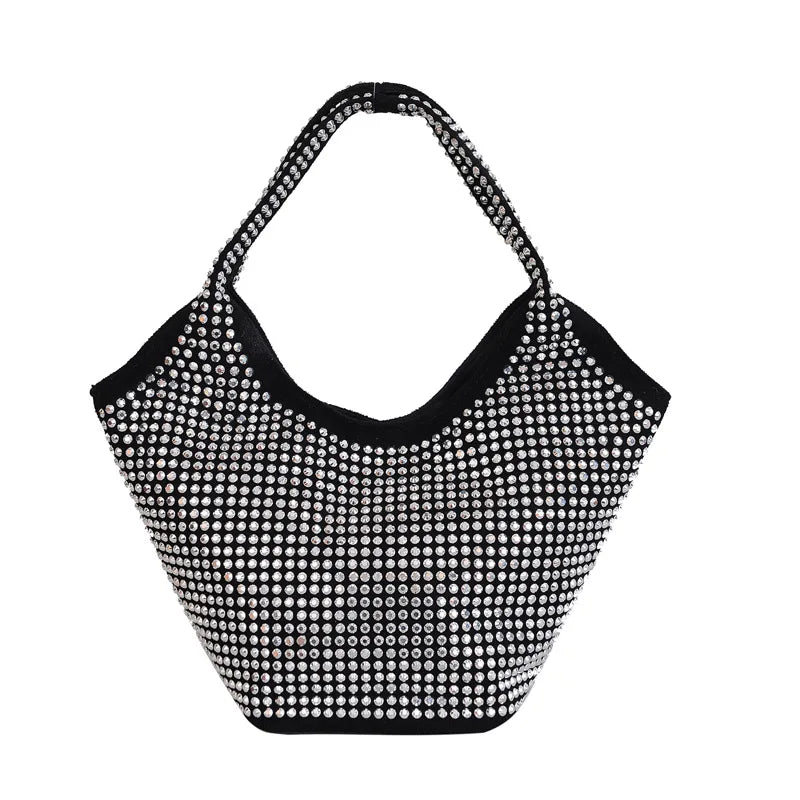 Bright Diamond Bucket Bag One Shoulder Portable Dinner Bag