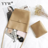 Large Capacity Bucket Bag PU Leather Women Crossbody Bag