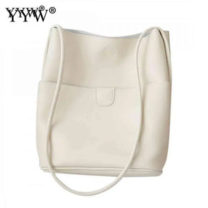 Large Capacity Bucket Bag PU Leather Women Crossbody Bag
