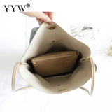 Large Capacity Bucket Bag PU Leather Women Crossbody Bag